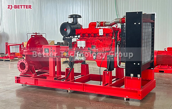 Efficient Diesel Engine Split Case Fire Pumps