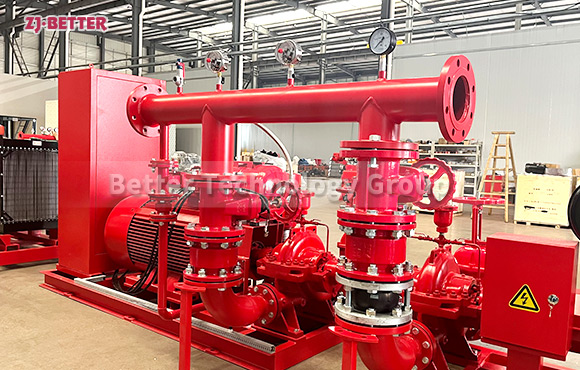 How do fire pumps support fire protection in high-occupancy event spaces?