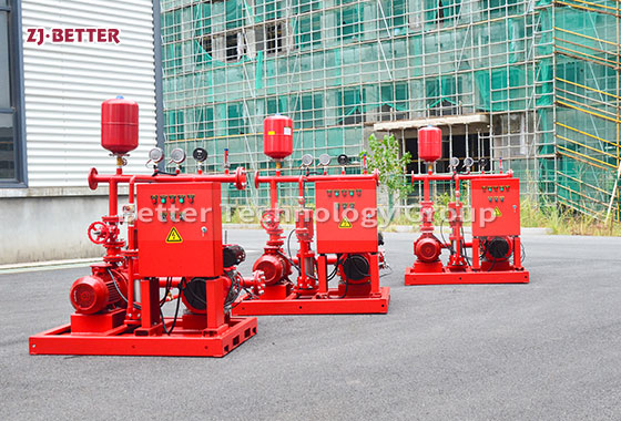 Can a fire pump be connected to a building’s generator for backup power?