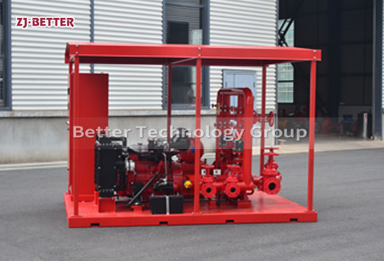 EDJ Fire Pump Unit with rain cover and lifting rings