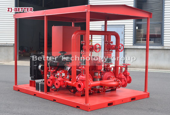 EDJ Fire Pump Unit with rain cover and lifting rings