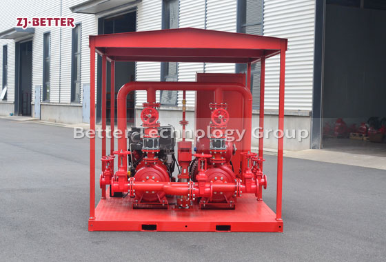 EDJ Fire Pump Unit with rain cover and lifting rings